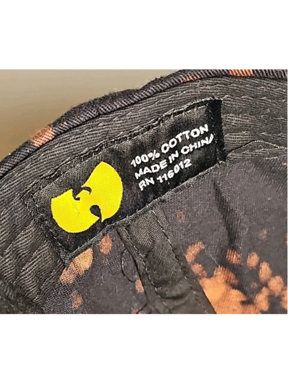 Wu-Tang Clan Baseball Cap Tie-Dye Black Embroidered Logo Adjustable Strap - Picture 10 of 10